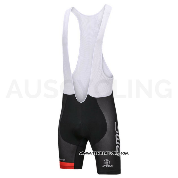 2018 Maillot Ciclismo BMC Noir et Rouge Manches Courtes et Cuissard